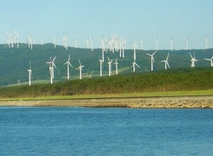 陸奥湾の風車